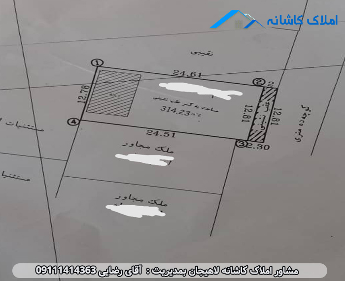 زمین 314 متری در میدان ابریشم لاهیجان