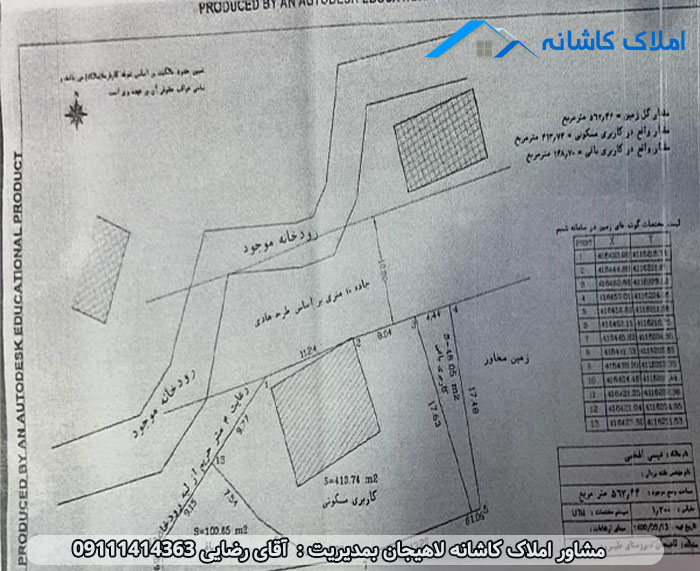 زمین 563 متری در روستای علیسرود لاهیجان