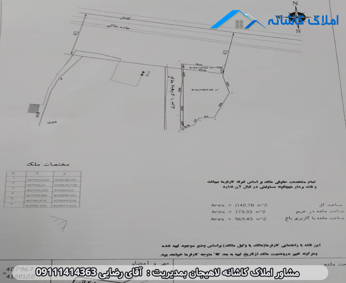 زمین با متراژ 1142 متری در بازکیاگوراب لاهیجان