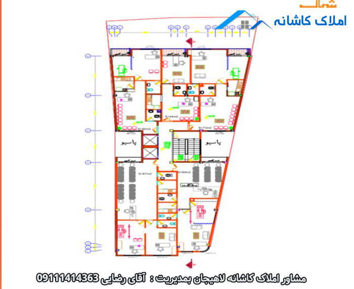 پیش فروش واحدهای اداری و پزشکی 70 متری در کاشف شرقی لاهیجان